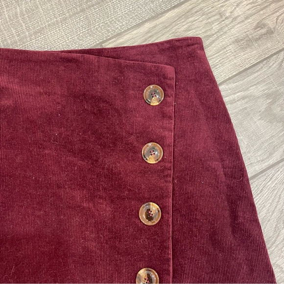 Altar’d State Corduroy Cute As A Button Mini Skirt - Picture 2 of 5